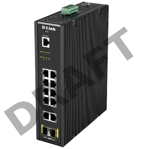 Коммутатор  D-Link DIS-200G-12S/A1A, L2 Managed Industrial Switch with 10 10/100/1000Base-T and 2 1000Base-X SFP ports 8K Mac address, 802.3x Flow Control, 802.3ad Link Aggregation, Port Mirroring, 128 of 802.1Q