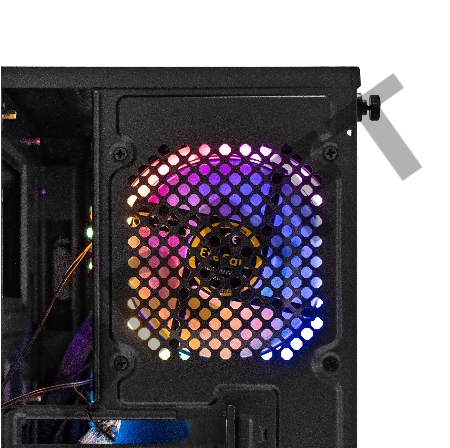 Корпус Minitower ExeGate Mistery R2-NPX600 (mATX, БП 600NPX с вент. 12 см, 2*USB+1*USB3.0, аудио, черный, 1 вент. 12см с RGB подсветкой и полоса на передней панели, боковая панель - закаленное стекло)