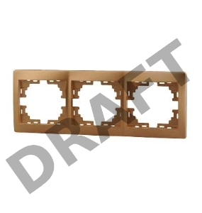 Рамка 3-м Мира горизонт. метал. зол. Lezard 701-1300-148