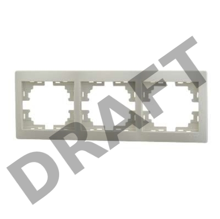 Рамка 3-м Мира горизонт. крем. Lezard 701-0300-148