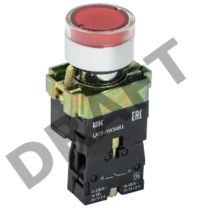 Кнопка LAY5-BW3461 с подсв. красн. 1з ИЭК BBT50-BW-K04