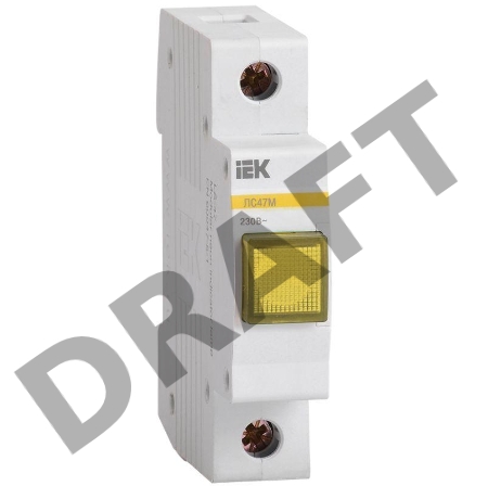 Лампа сигнальная ЛС-47М жел. ИЭК MLS20-230-K05