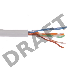 Кабель связи ITK витая пара U/UTP, кат.6, 4 пары 23AWG solid, 305м, ПВХ, серый