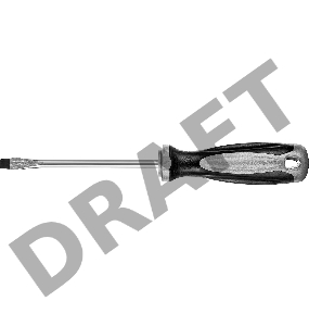 Отвертка MIRAX 25095-06-10, закаленный стержень, двухкомпонентная рукоятка, SL6 x 100мм [25095-06-10]