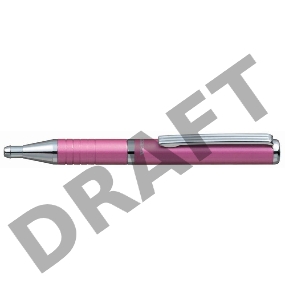 Ручка шариковая Zebra SLIDE (BP115-PK) авт. телескопич.корпус розовый синие чернила коробка подарочная