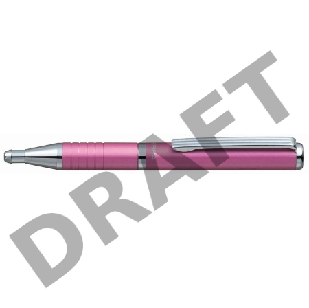 Ручка шариковая Zebra SLIDE (BP115-PK) авт. телескопич.корпус розовый синие чернила коробка подарочная