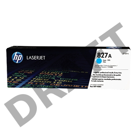 Тонер Картридж HP 827A CF301A голубой для HP CLJ Ent M880