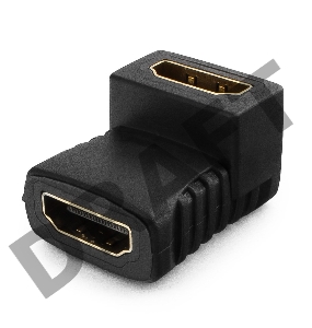 Переходник Gembird Переходник HDMI-HDMI  19F/19F, угловой, золотые разъемы, пакет A-HDMI-FFL