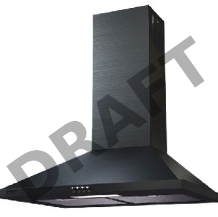 Вытяжка KRONA BELLA 600 BLACK PUSH BUTTON черный