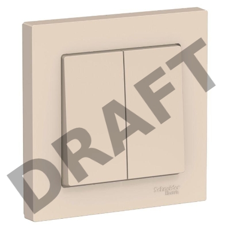 Выключатель 2-кл. ATLAS DESIGN (сх.5) 10АХ в сборе беж. SchE ATN000252