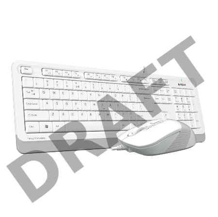 Клавиатура + мышь A4Tech Fstyler F1010 клав:белый/серый мышь:белый/серый USB Multimedia