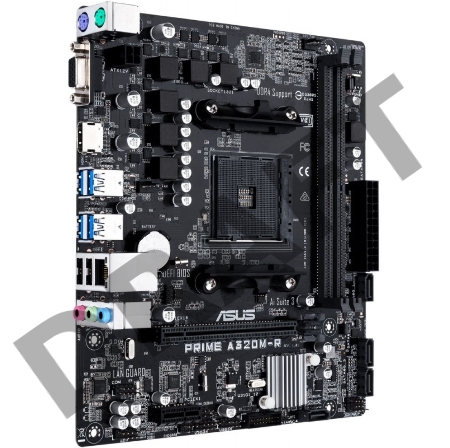 Материнская плата ASUS PRIME A320M-R-SI White box, mATX,  Socket AM4, A320, 2*DDR4, D-Sub + HDMI, SATA3 + RAID, Audio, Gb LAN, USB 3.1*6, USB 2.0*6