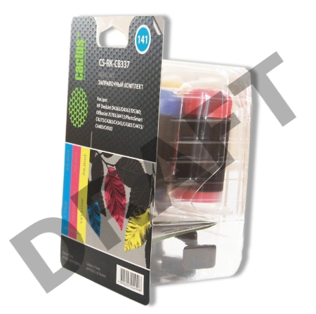 Заправочный набор Cactus CS-RK-CB337 цветной (3x30мл) HP DeskJet D4263/D4363/D5360; OfficeJet J5783