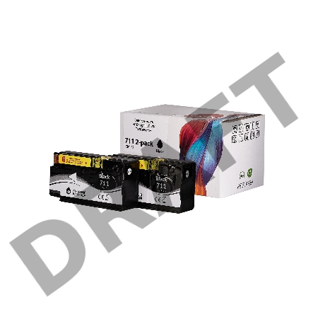 Набор струйных картриджей Sakura P2V31A (№711 2-pack Black) для HP, черный, 73 мл. Набор струйных картриджей Sakura P2V31A (№711 2-pack Black) для HP, черный, 73 мл.