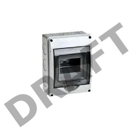 Бокс ОП Тусо 5мод. IP65 сер./дым. двер. Рувинил 69005