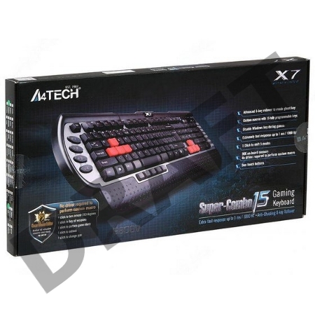 Клавиатура A4Tech G800V черный USB Multimedia Gamer