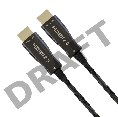 Активный оптический кабель HDMI Cablexpert, 50м, v2.0, 19M/19M, AOC Premium Series, позол.разъемы, экран, коробка