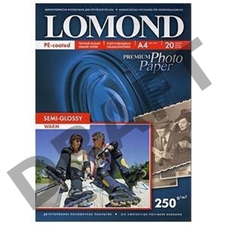 Фотобумага ПРЕМИУМ для стр.печати LOMOND 250 г/м2 односторонняя Semi-Glossy Warm 10х15см(20л)