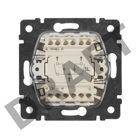 Электроустановочные изделия Legrand Legrand 774428 Выключатель  Valena 10А двухклавишный с подсветкой (белый)