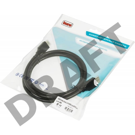 Кабель аудио-видео Buro HDMI (m)/HDMI (m) 1.5м. Позолоченные контакты черный (BHP HDMI 2.0)