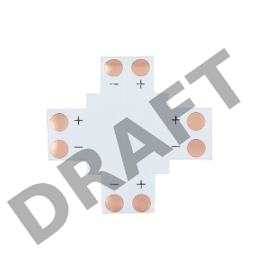 Плата соединительная (X) для одноцветных светодиодных лент шириной 8 мм LAMPER