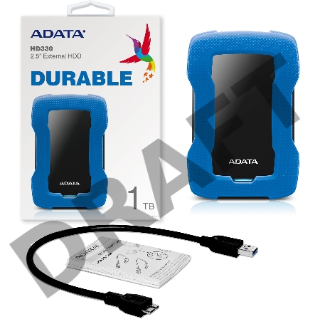 Внешний жесткий диск 1TB ADATA HD330, 2,5