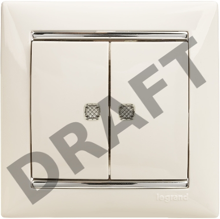 Электроустановочные изделия Legrand Legrand 774428 Выключатель  Valena 10А двухклавишный с подсветкой (белый)