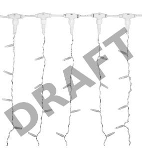 Гирлянда Светодиодный Дождь 2х1,5 м, эффект мерцания, прозрачный провод, 230 В, диоды белые