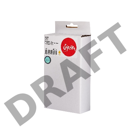 Струйный картридж Sakura B3P21A (№727 Yellow) для HP, желтый, 130 мл.