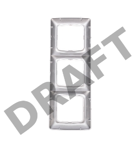 Рамка 3-я DEA горизонтальная Серебряный металлик KRANZ