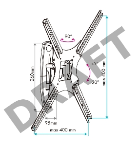 Кронштейн наст. LED/LCD телевизоров VLK TRENTO-14 black