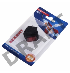 Выключатель клавишный 250V 15А (4с) ON-OFF красный  с подсветкой  ВЛАГОЗАЩИТА  (RWB-507)  REXANT (в упак. 1шт.)