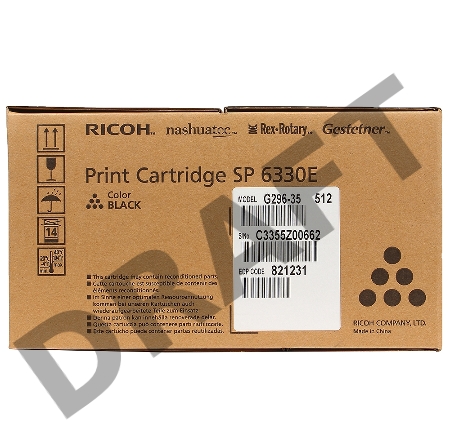 Тонер-картридж Ricoh SP 6330E черный для Aficio SP 6330N 20000 страниц