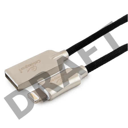Кабель USB Cablexpert для Apple CC-P-APUSB02Bk-0.5M, MFI, AM/Lightning, серия Platinum, длина 0.5м, черный, блистер