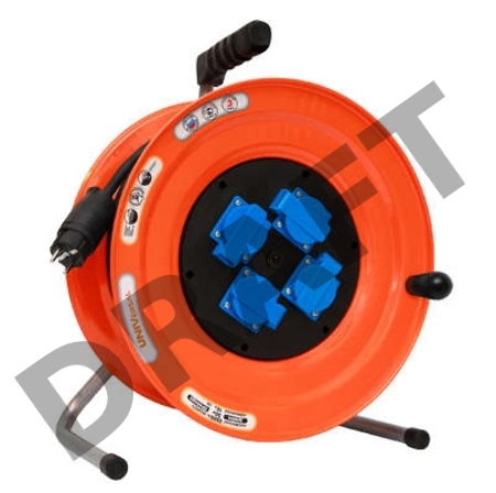 Удлинитель силовой на катушке 4х30м с заземл. 16А IP44 У16-046 термо КГ 3х2.5 розетки с защ. крышкой UNIVersal 9633327