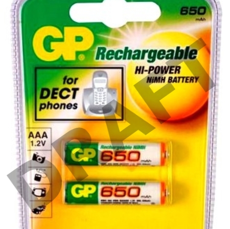 Аккумулятор GP 65AAAHC-2CPCR2/65AAAHC-2DECRC2 (2шт. в уп-ке)
