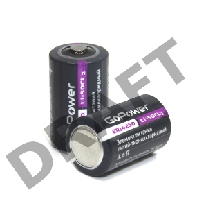 Батарейка GoPower 14250 1/2AA PC1 Li-SOCl2 3.6V (1/10/500)