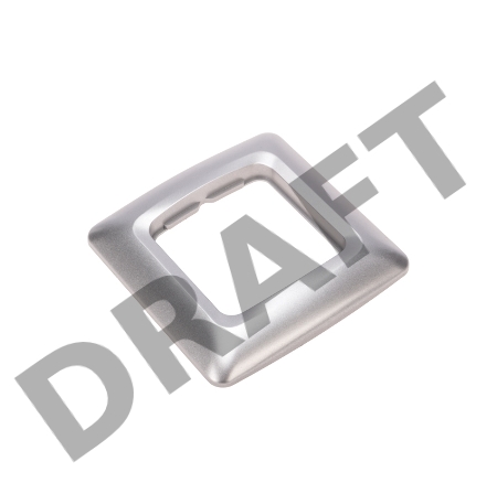 Рамка 1-я DEA горизонтальная Серебряный металлик KRANZ