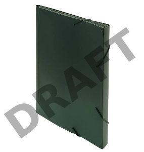 Папка на резинке Бюрократ -BPR13BLCK 13 отдел. A4 пластик 0.7мм черный