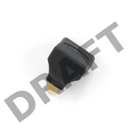 Переходник HDMI-microHDMI Gembird, 19F/19M, угловой, золотые разъемы, пакет  A-HDMI-FDML 