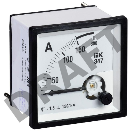 Амперметр Э47 72х72мм 150/5А кл. точн. 1.5 ИЭК IPA10-6-0150-E