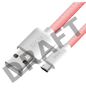 Кабель GCR 3A 1.5m MicroUSB, быстрая зарядка, розовый нейлон, GCR-51703