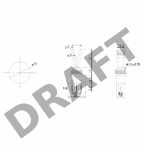 Тумблер 12V 20А (3c) ON-OFF однополюсный  с зеленой подсветкой  REXANT