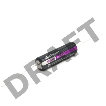 Батарейка GoPower 14505 PC1 Li-SOCl2 3.6V с выводами (1/10/500)