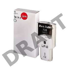 Струйный картридж Sakura F9J68A (№728 Matte Black) для HP, черный матовый, 300 мл.