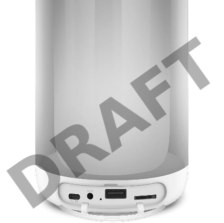 Мобильные колонки SVEN PS-265 1.0 белые  (10W, mini Jack, USB, Bluetooth, micro SD, подсветка, USB Type-C, 2000 мA)