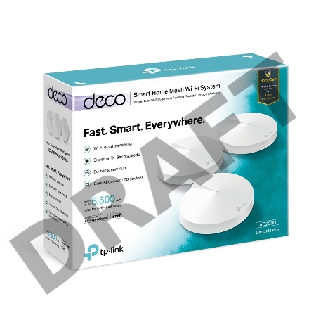 Роутер беспроводной TP-Link DECO M9 PLUS (DECO M9 PLUS(3-PACK)) AC2200 10/100/1000BASE-TX (упак.:3шт)