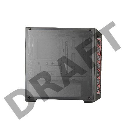 Корпус без БП Cooler Master MasterBox MB511, 2xUSB3.0, 1x120 Fan, w/o PSU, Black, Red Trim, Mesh Front Panel, ATX