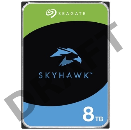 Жесткий диск SEAGATE SATA 8TB 7200RPM 6GB/S 256MB ST8000VX004 Skyhawk