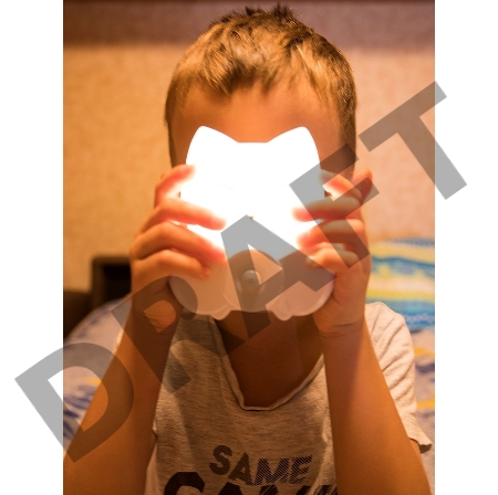 Ночник Lucia Мяу пластик белый